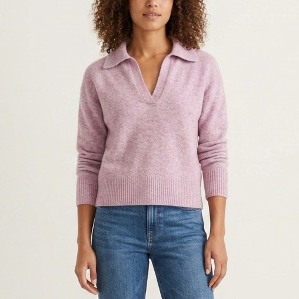 J.Crew Collared V-Neck Sweater Supersoft Yarn Merino Alpaca Blend Size XS